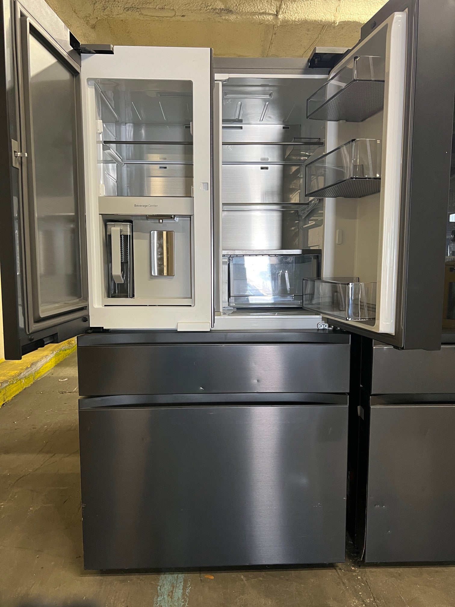 Samsung BESPOKE 23 cu. ft. Counter Depth 4-Door French Door Black